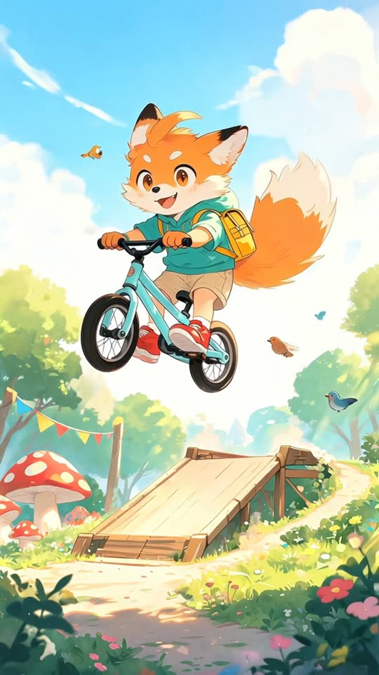 Poster frame of the Fox on a Bike music video